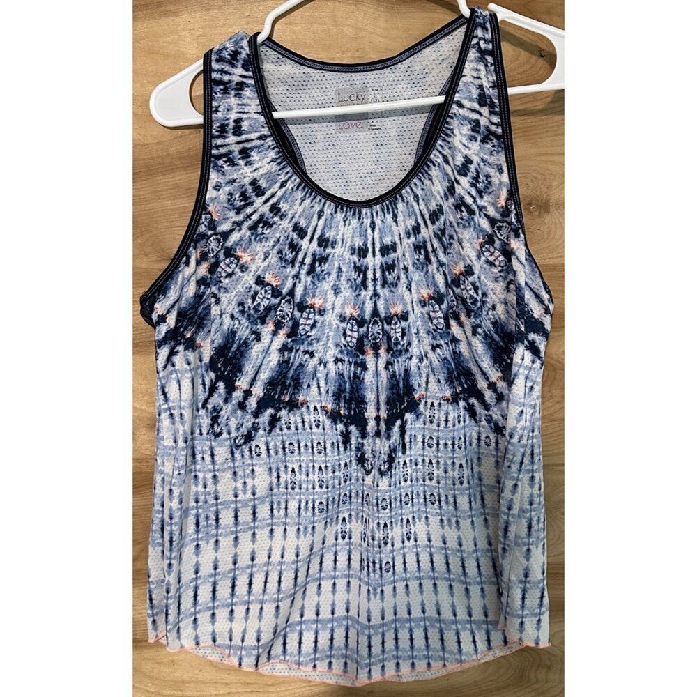 Lucky In Love Womens L Tank Top tennis golf pickleball stretch